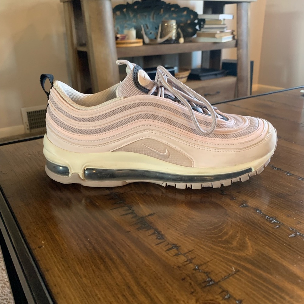 White and light purple Nikes